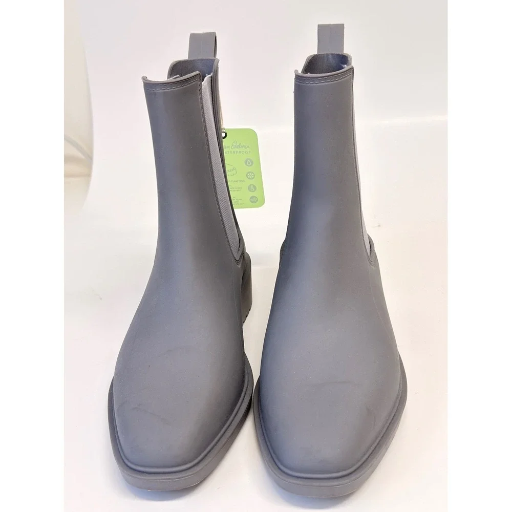 Sam Edelman Laguna Kids Waterproof Chelsea Rain‎ Boots Grey Matte Size 5 NEW